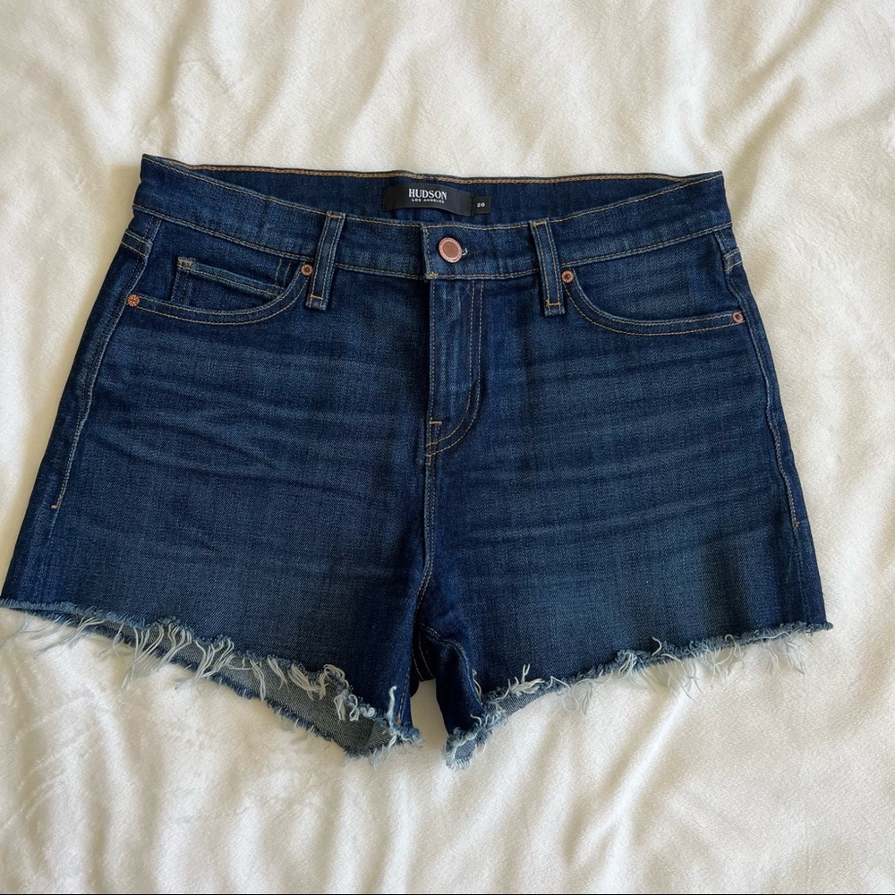 Hudson Jeans- Gemma Mid-Rise Denim Cutoff Shorts